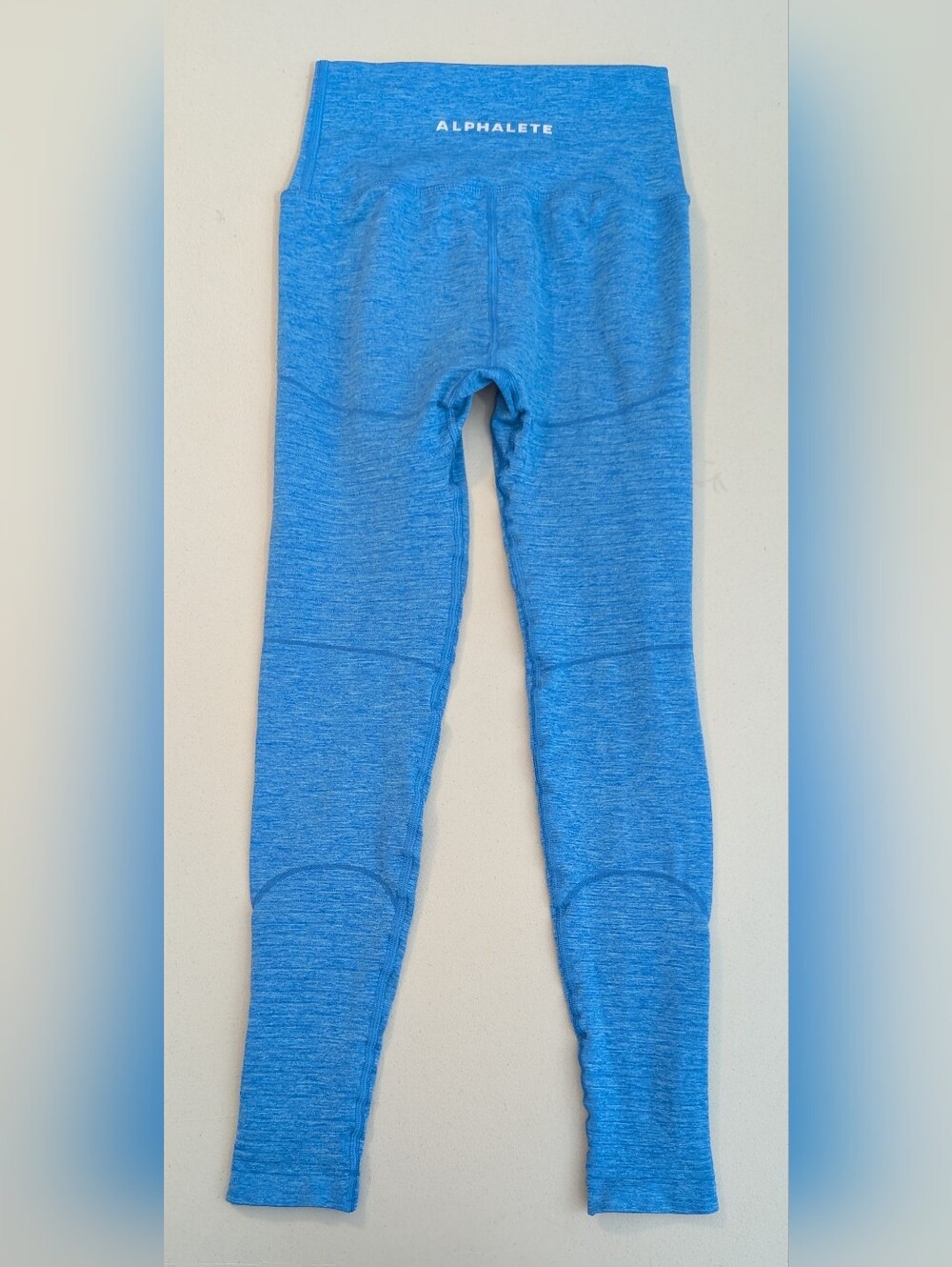 Alphalete blue compression leggings, small